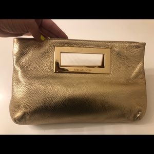Michael Kors gold clutch